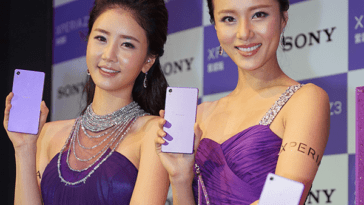 sony xperia z3 purple press event model